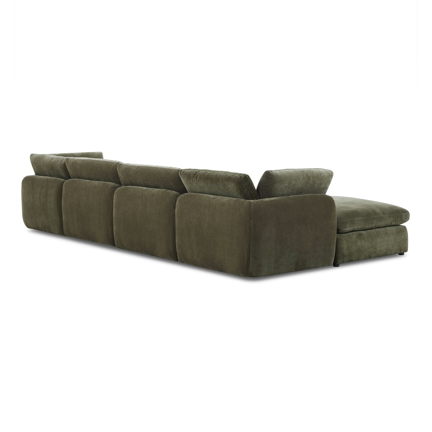 Tonga Modular 6-Piece U-Shaped Double Chaise Sectional | Lume Green