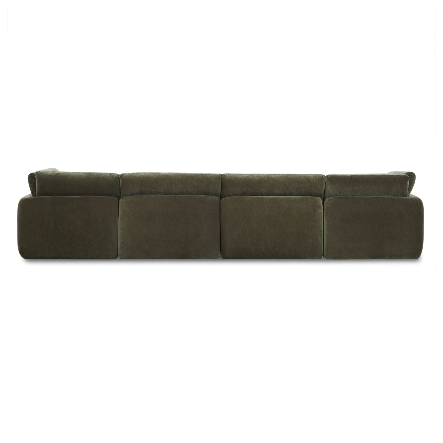 Tonga Modular 6-Piece U-Shaped Double Chaise Sectional | Lume Green