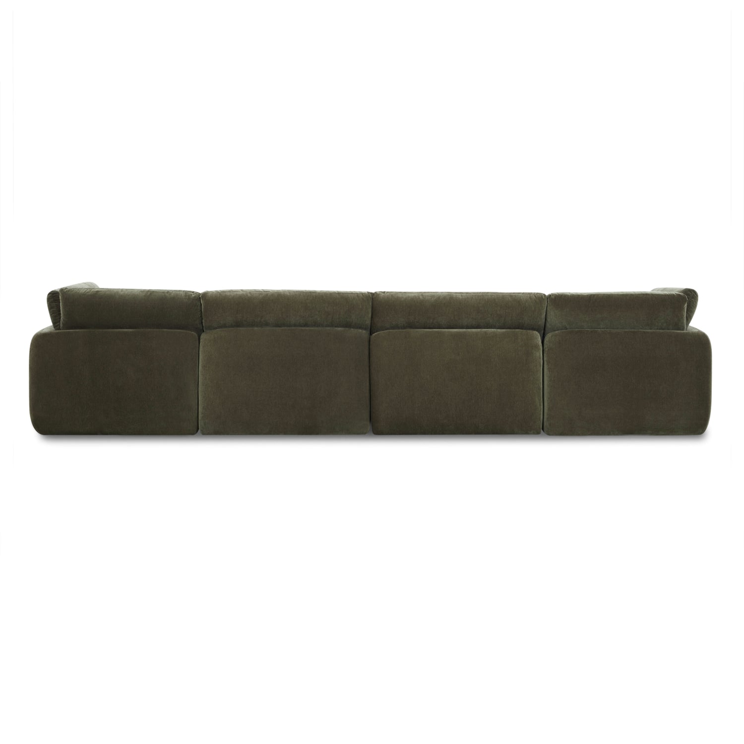 Tonga Modular 6-Piece U-Shaped Double Chaise Sectional | Lume Green 