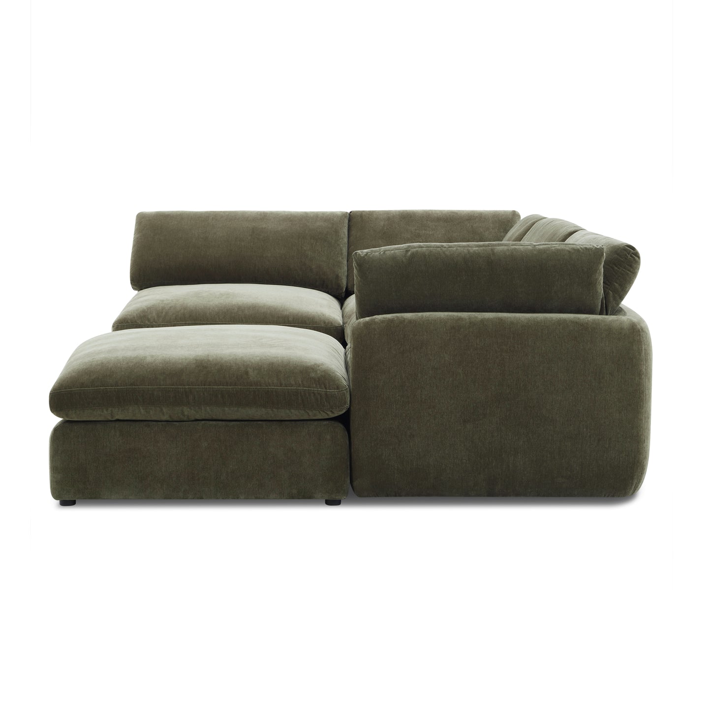 Tonga Modular 5-Piece U-Shaped Double Chaise Sectional | Lume Green