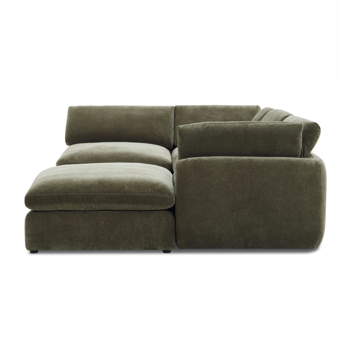 Tonga Modular 5-Piece U-Shaped Double Chaise Sectional | Lume Green 