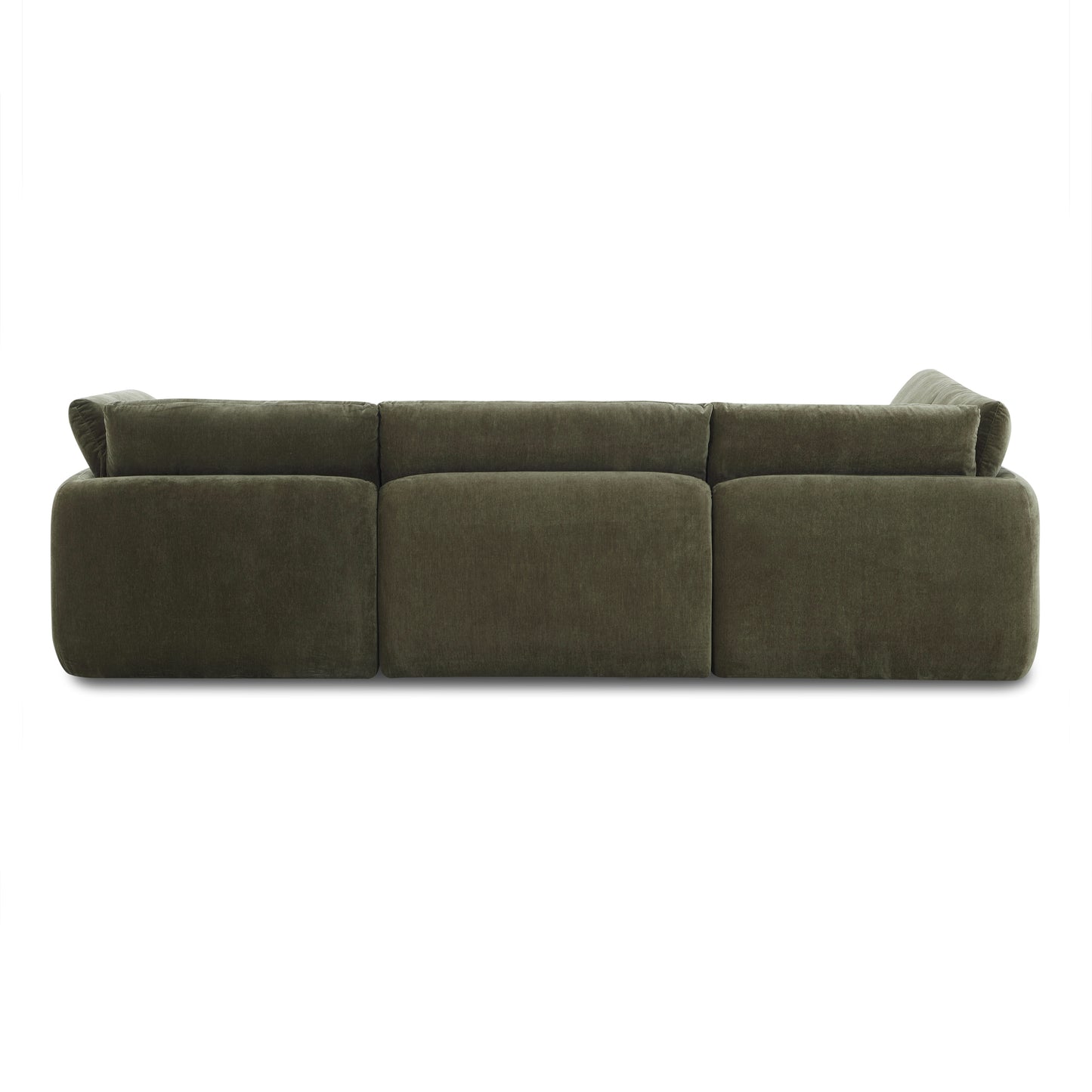 Tonga Modular 5-Piece U-Shaped Double Chaise Sectional | Lume Green