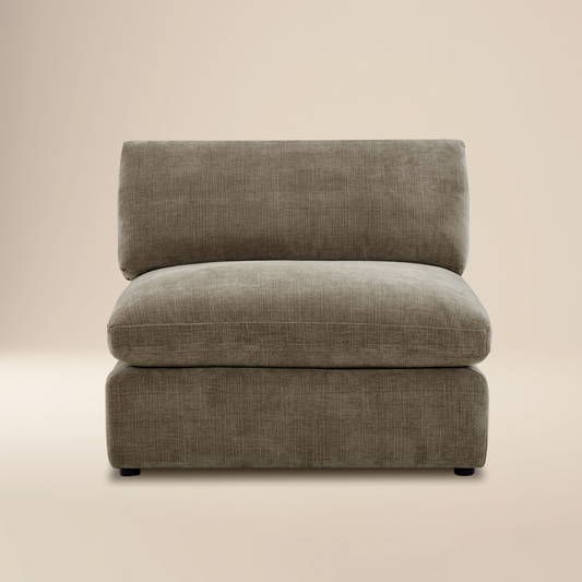 Armless Chair Tonga Modular Sofa | Clove Brown