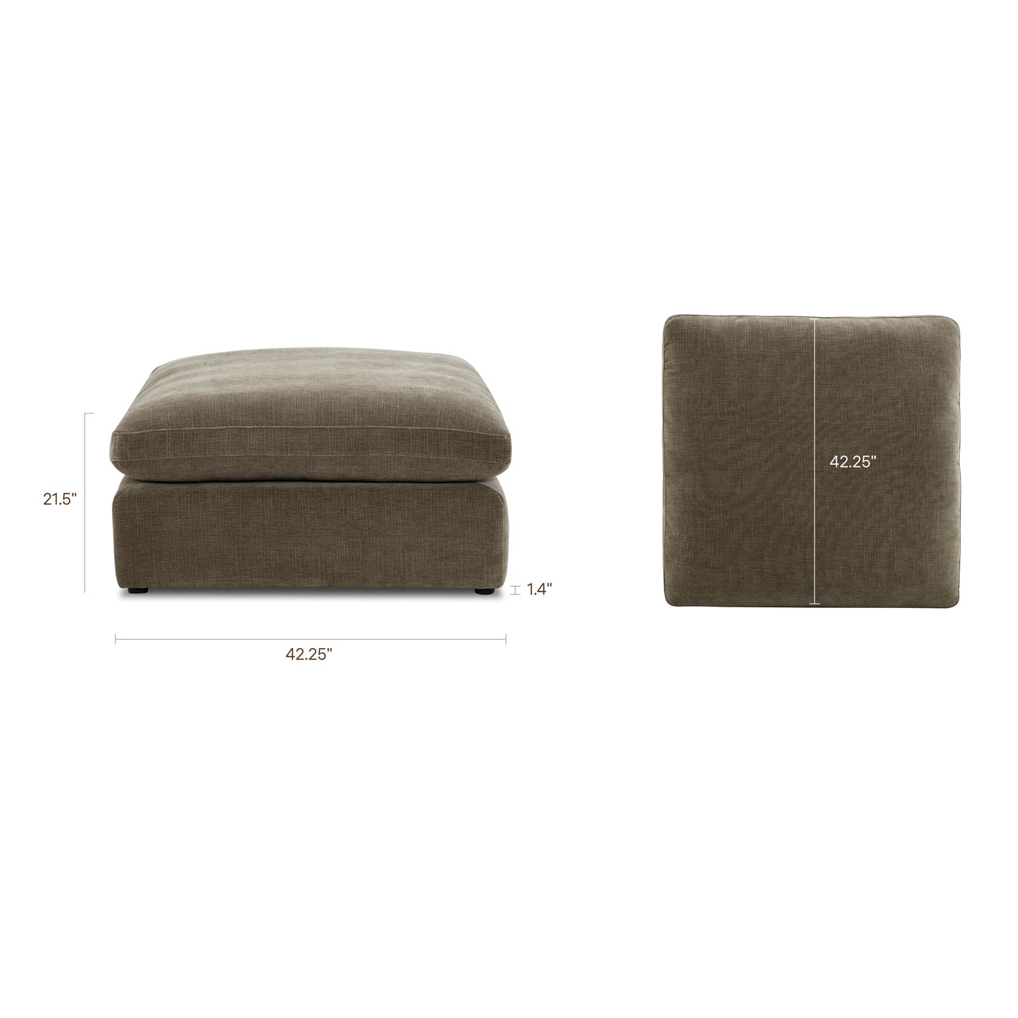 Ottoman Tonga Modular Sofa | Clove Brown