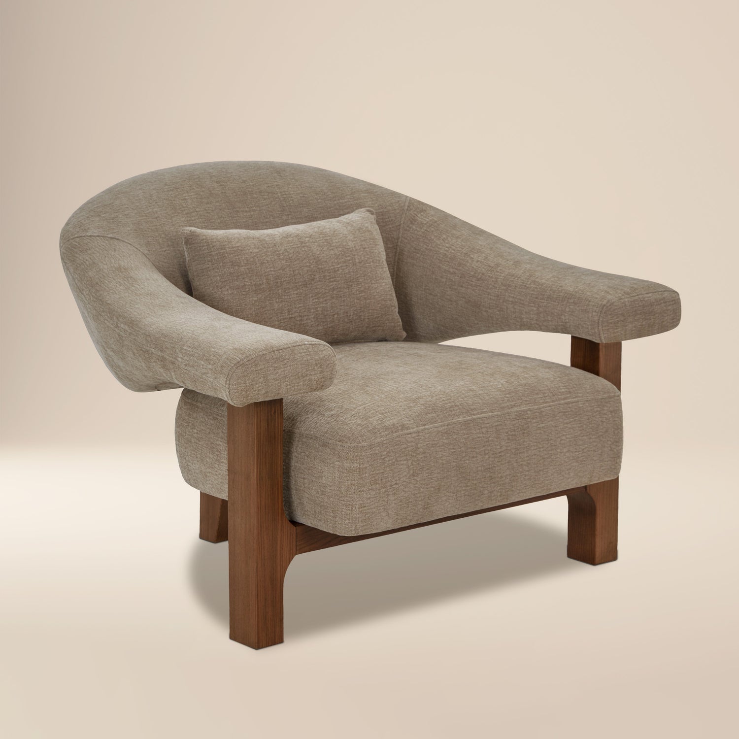 Leni Lounge Chair | Linen Brown 
