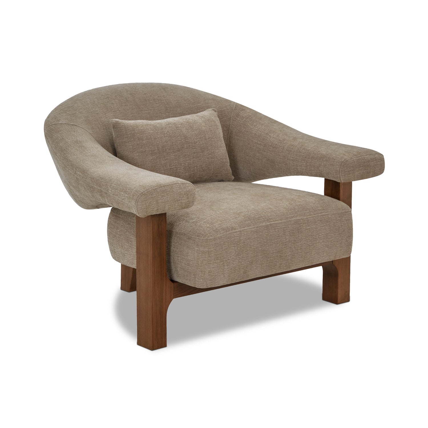 Leni Lounge Chair | Linen Brown 