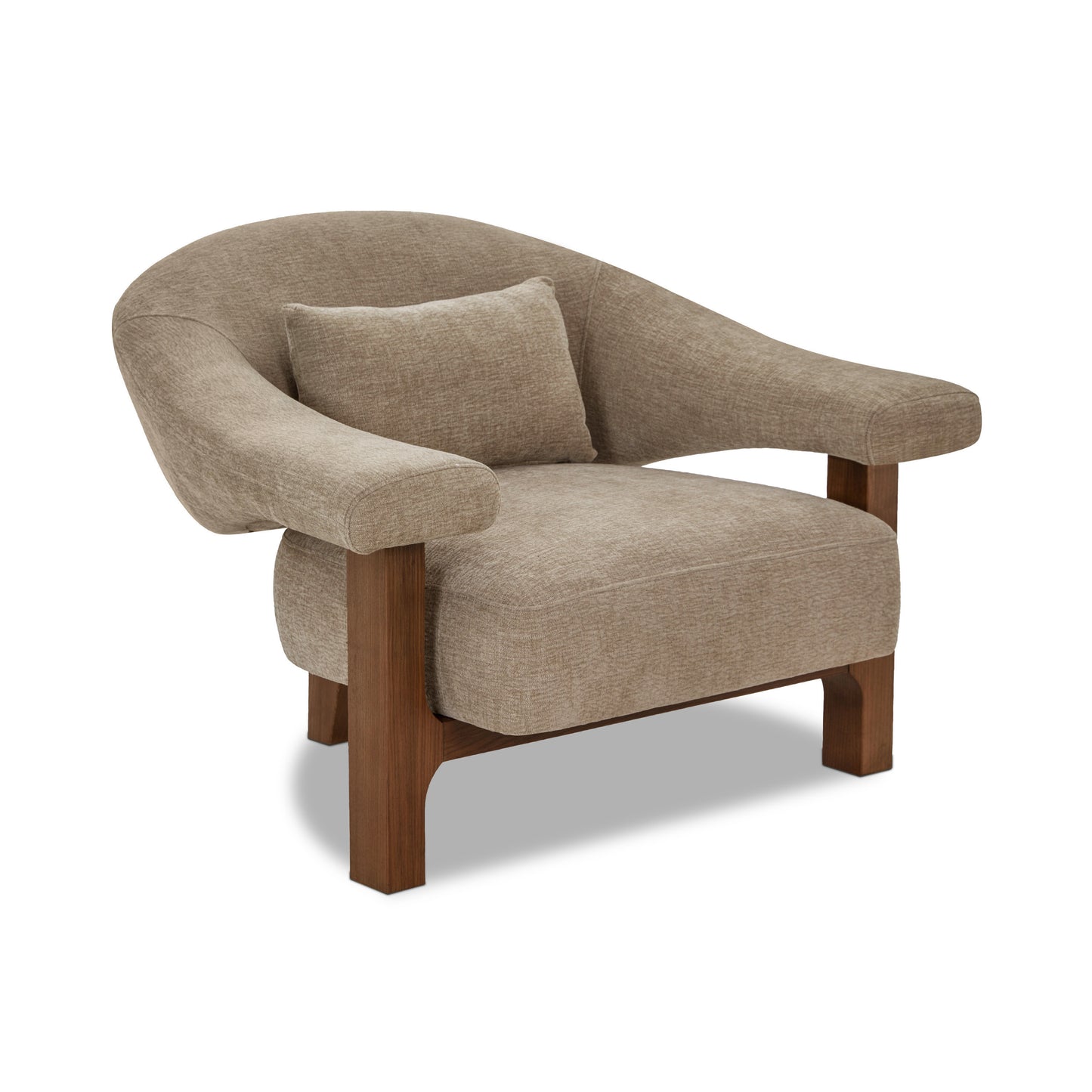 Leni Lounge Chair | Linen Brown