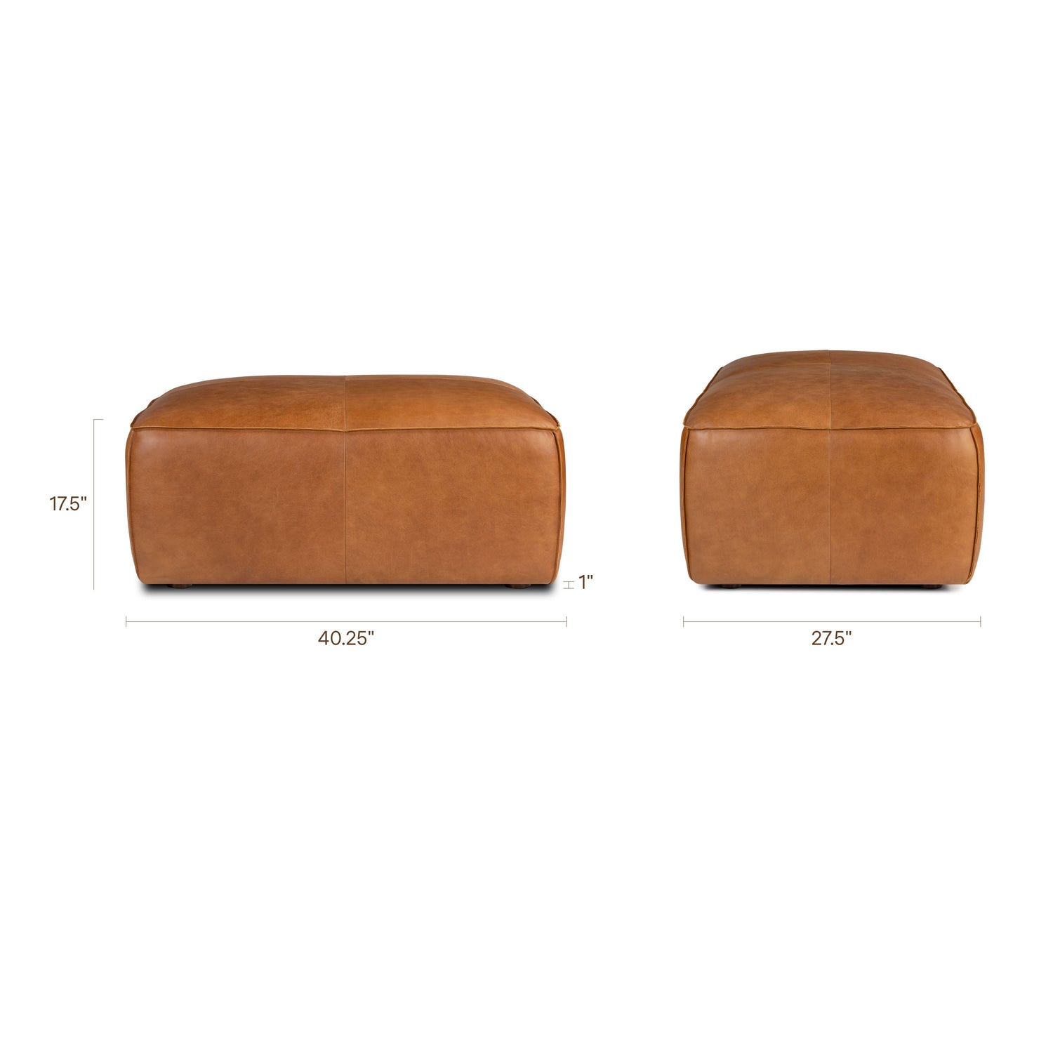 Piazza Ottoman | Saddle Tan 