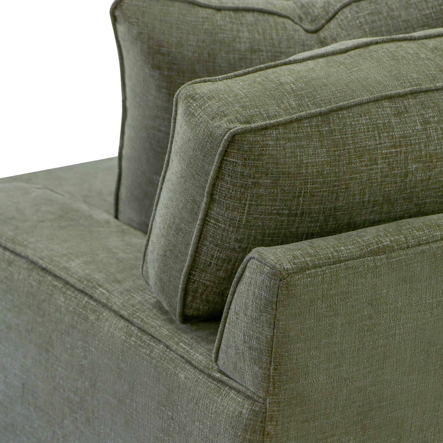 Tamar 150" Left-facing Cuddle Chaise Sectional | Aurora Green