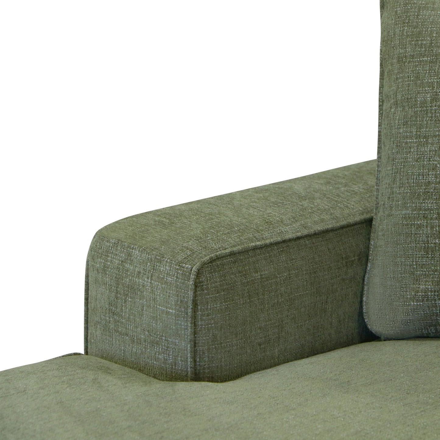 Tamar 150" Left-facing Cuddle Chaise Sectional | Aurora Green