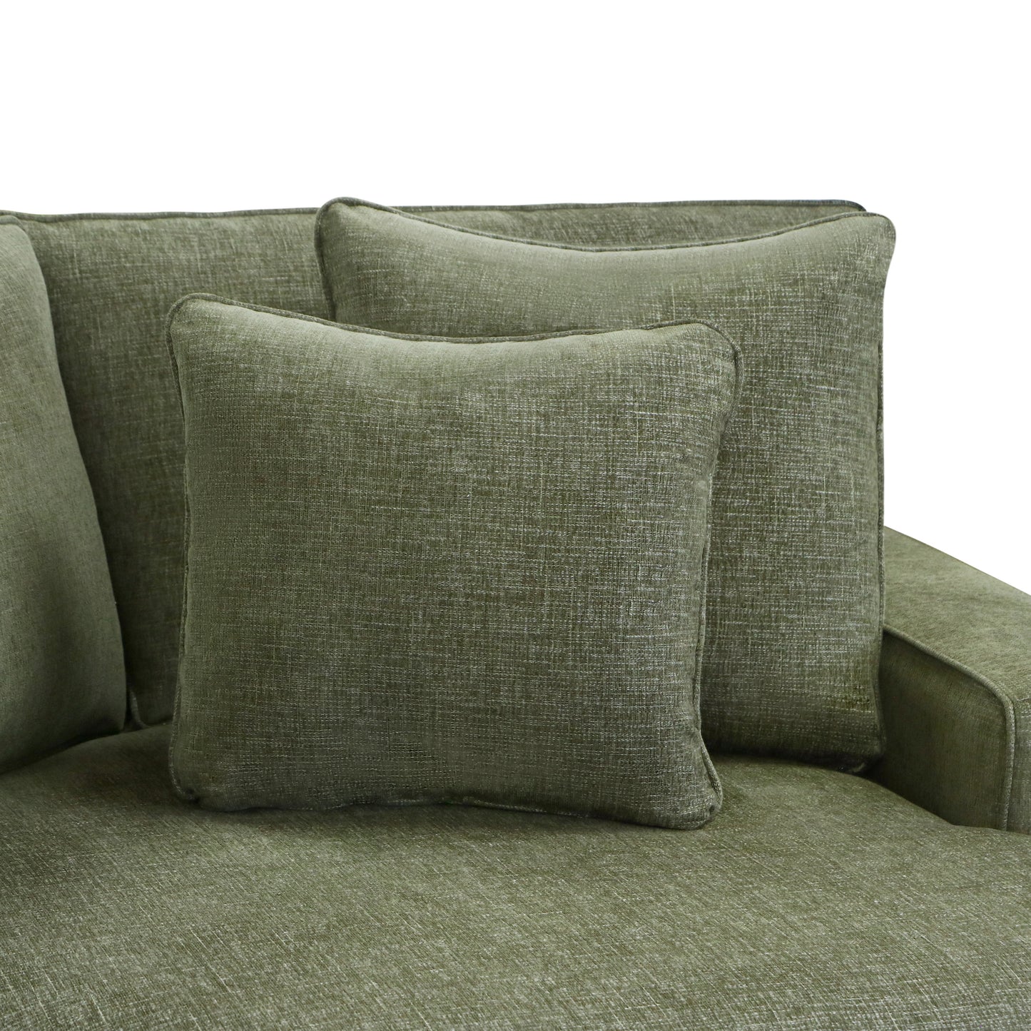 Tamar 150" Left-facing Cuddle Chaise Sectional | Aurora Green