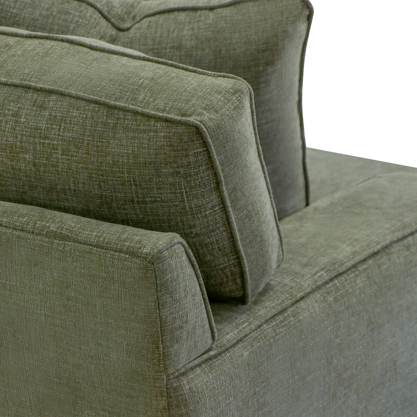 Tamar 150" Right-facing Cuddle Chaise Sectional | Aurora Green