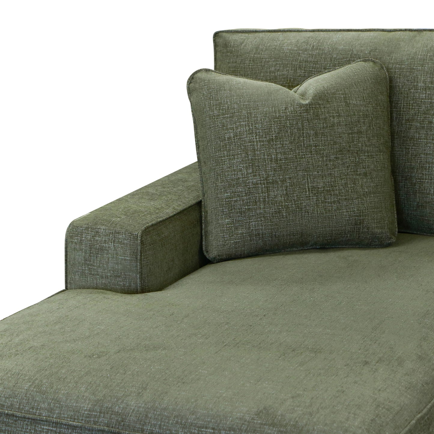 Tamar 150" Right-facing Cuddle Chaise Sectional | Aurora Green