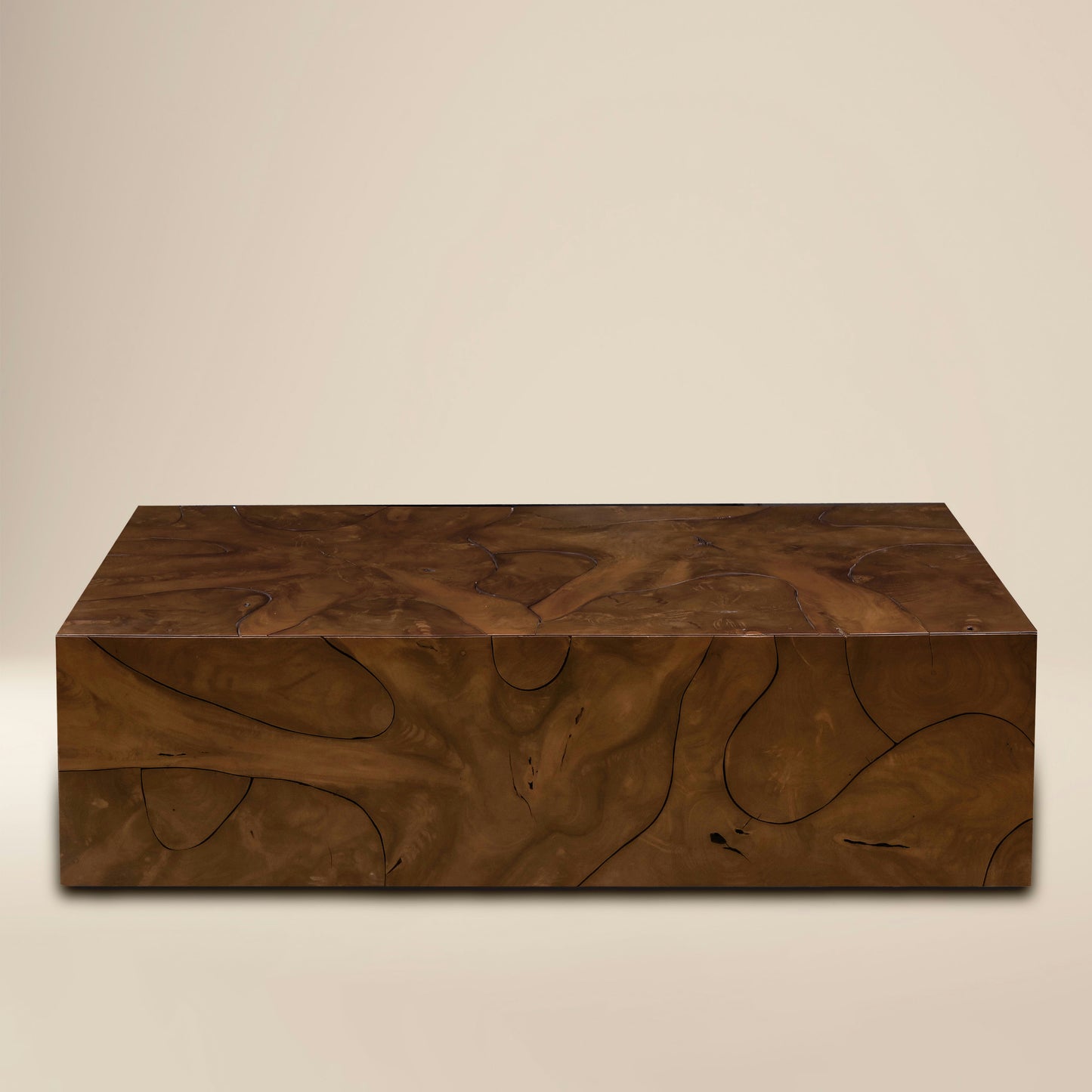 Soren 55" Teak Root Coffee Table | Walnut