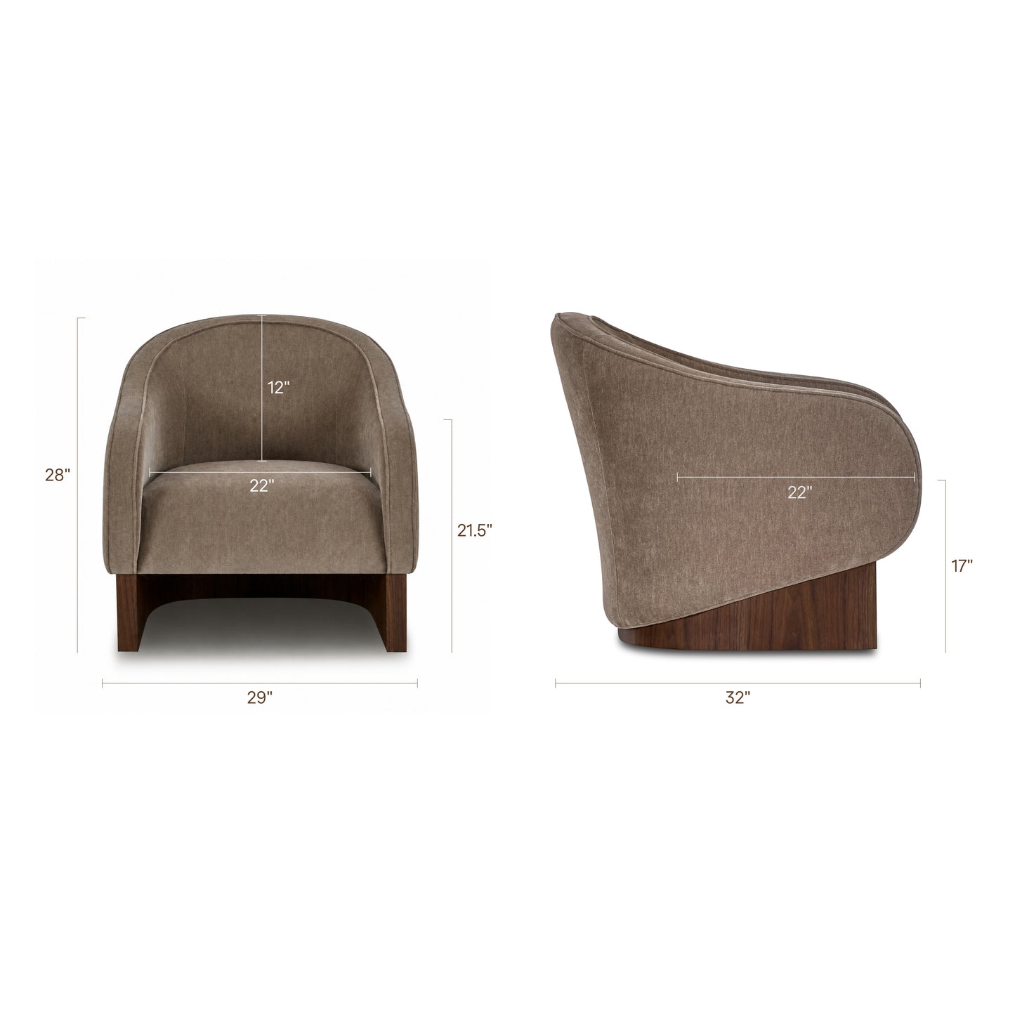 Selma Lounge Chair | Fawn Brown