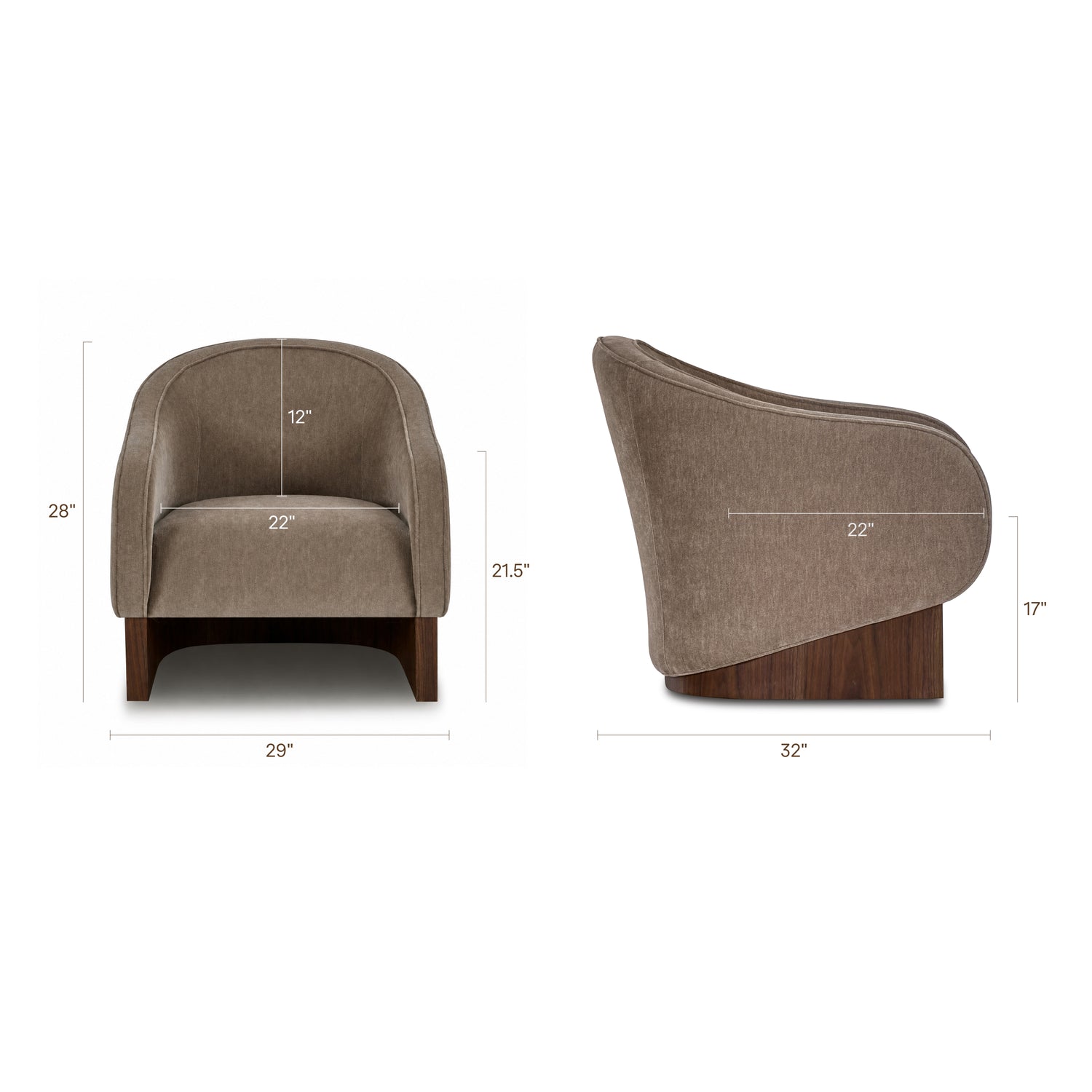 Selma Lounge Chair | Fawn Brown 