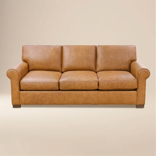 Marlow 88" Leather Sofa | Canyon Tan