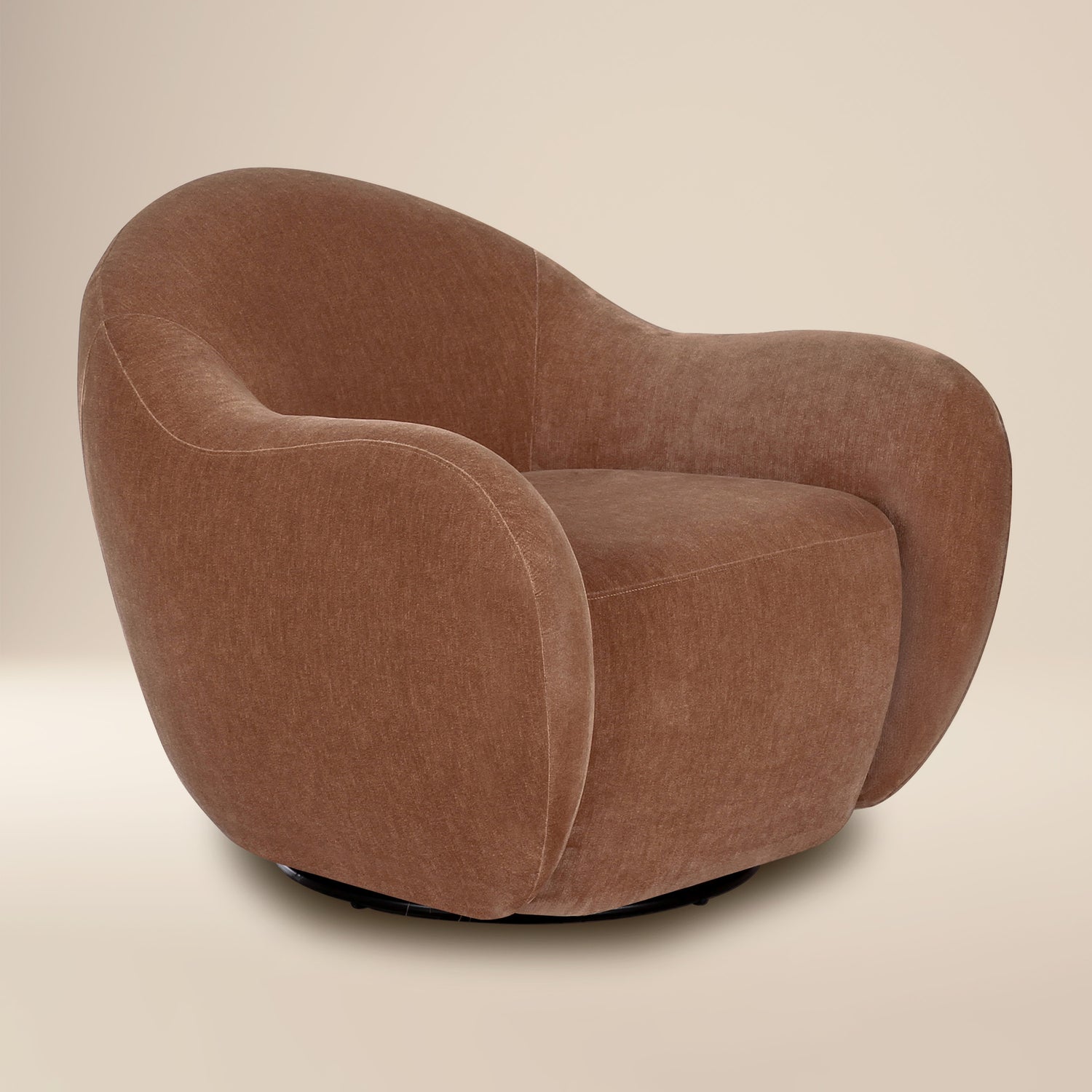 Hale Swivel Lounge Chair | Hearth Brown 