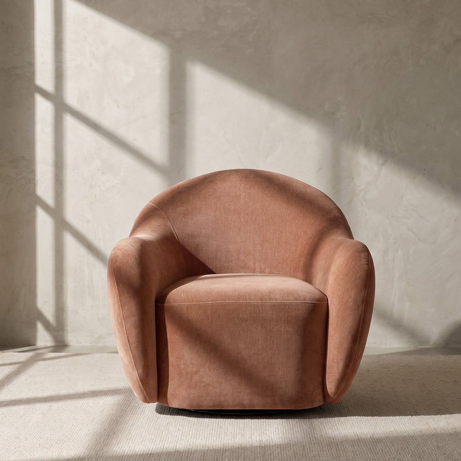 Hale Swivel Lounge Chair | Hearth Brown lifestyle_image
