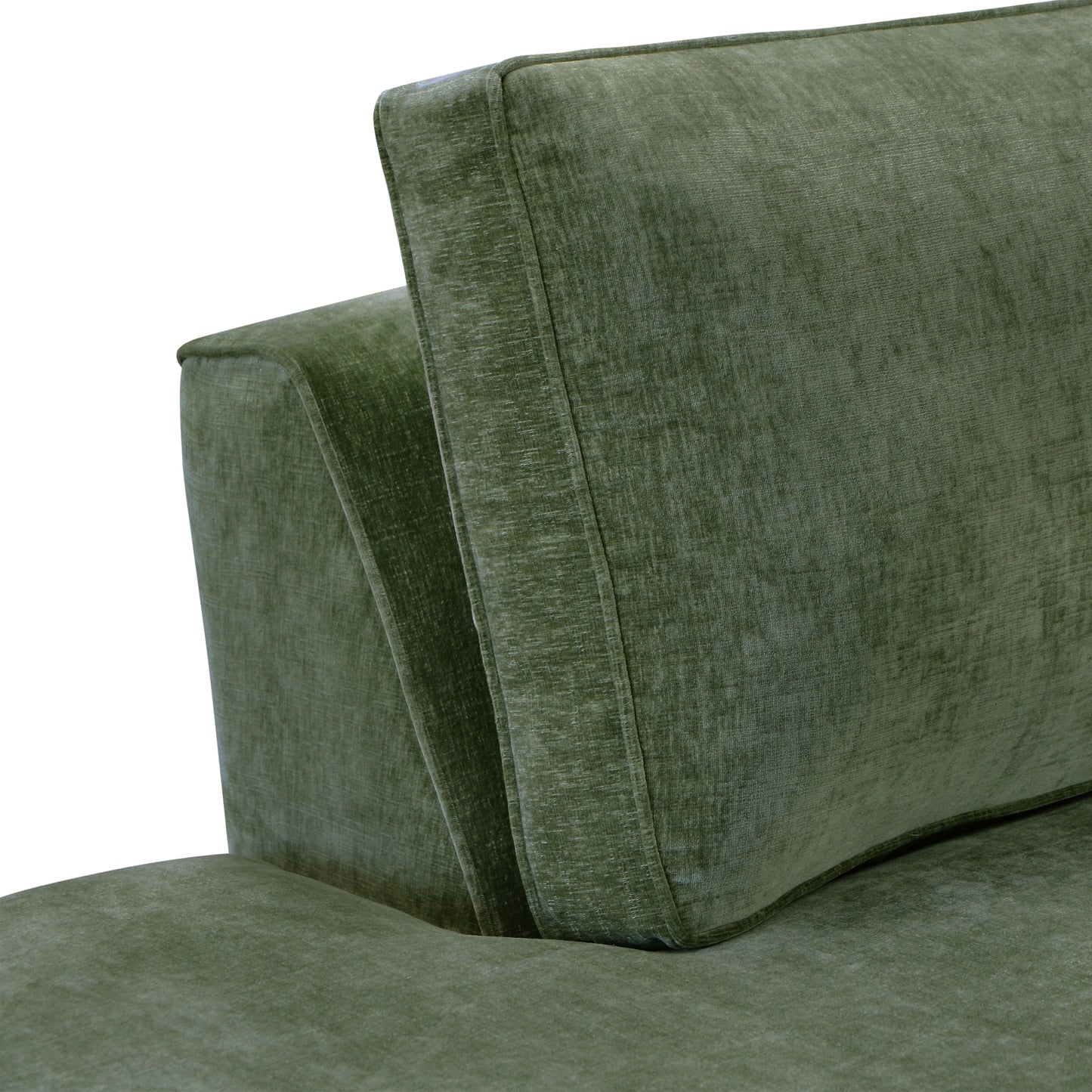 Berkley 113.5" Left-facing Bumper Sectional | Celest Green