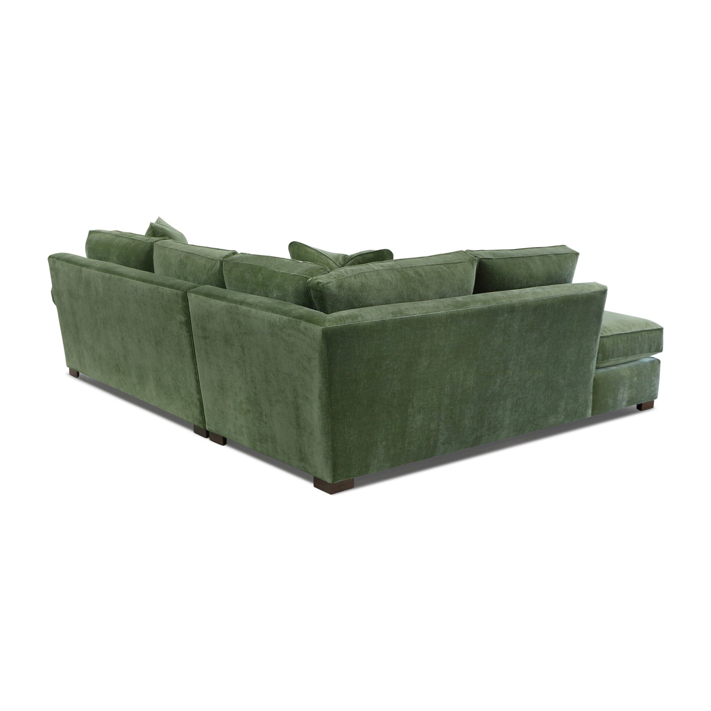Berkley 113.5" Left-facing Bumper Sectional | Celest Green