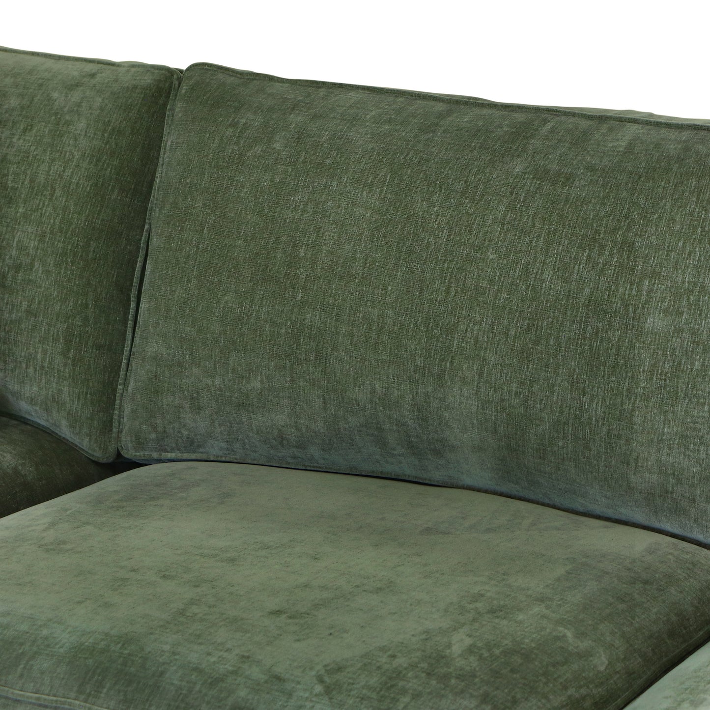 Berkley 113.5" Left-facing Bumper Sectional | Celest Green