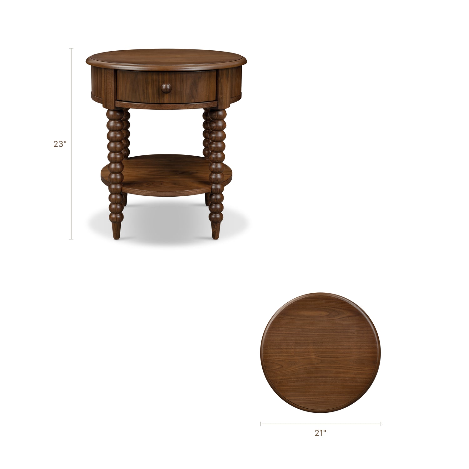 Torno Side Table | Walnut 