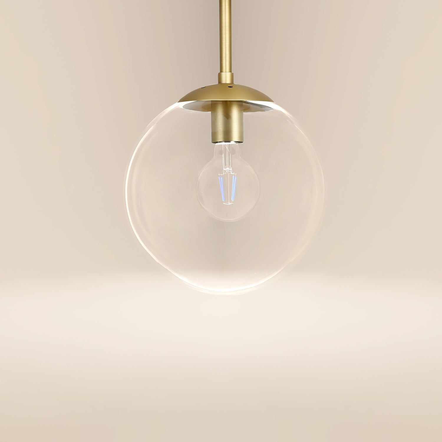 Zeno Globe Ceiling Light | Brass/Clear 