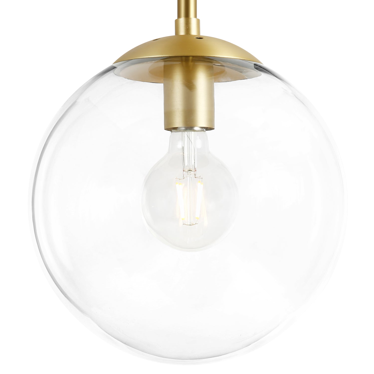 Zeno Globe Ceiling Light | Brass/Clear 