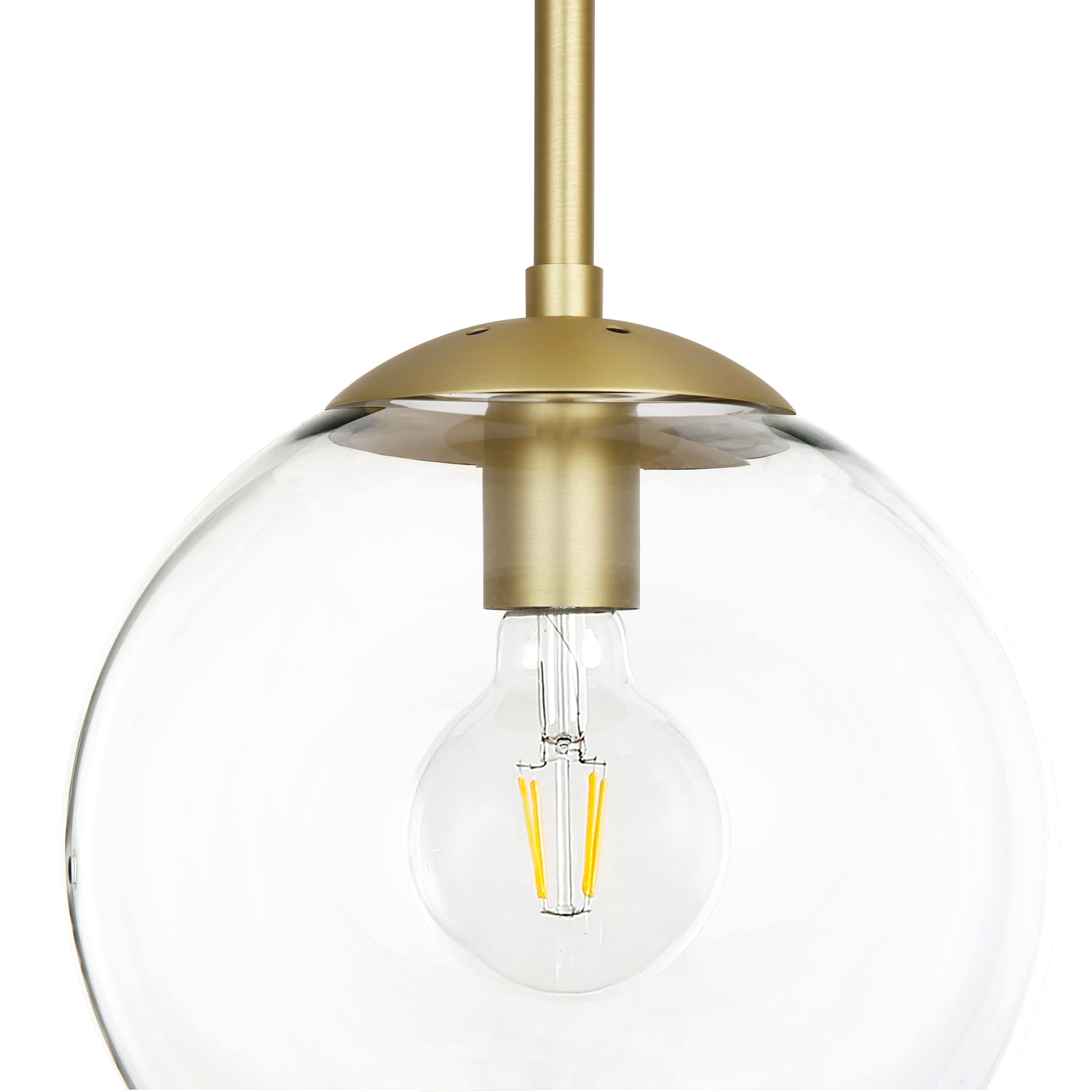 Zeno Globe Ceiling Light | Brass/Clear 