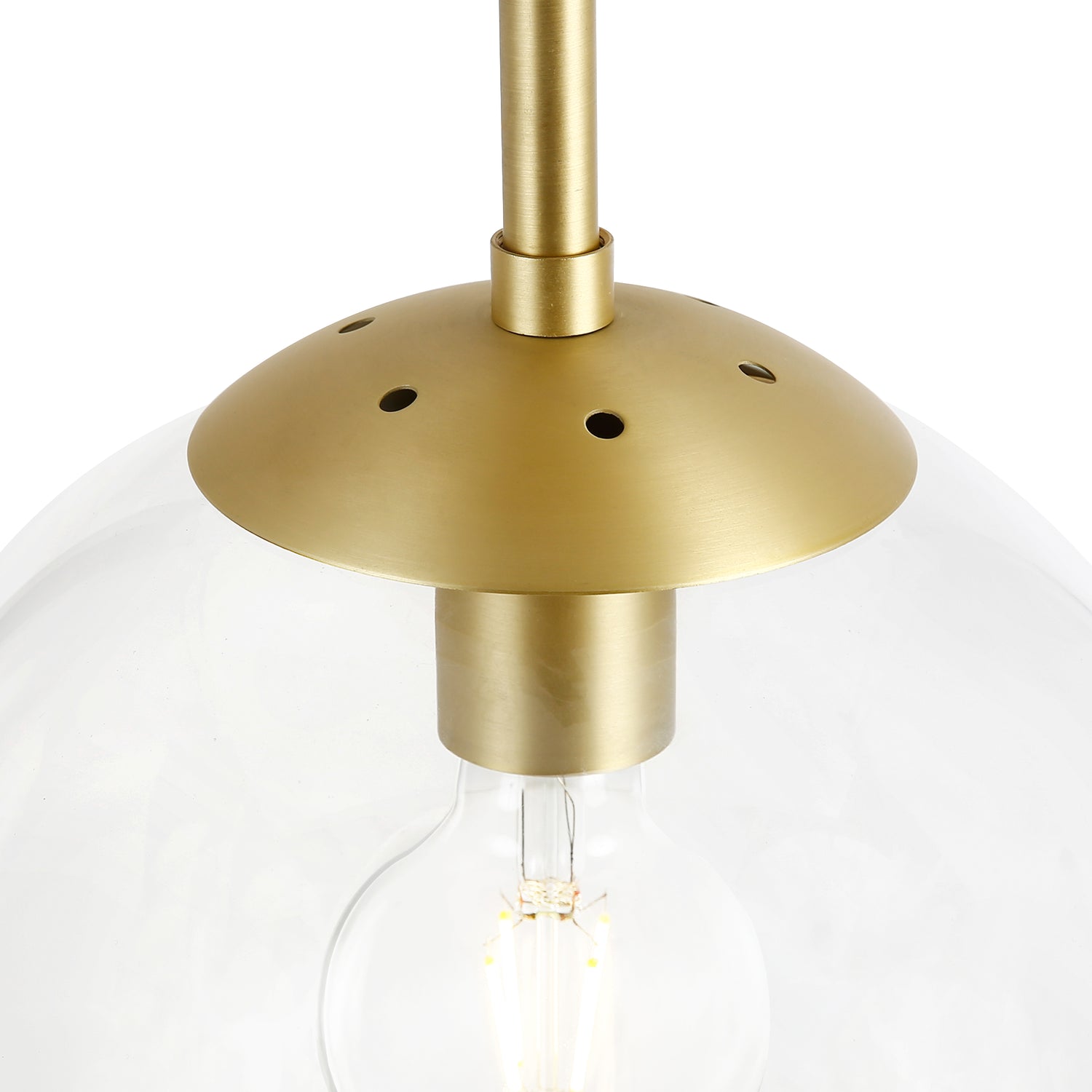 Zeno Globe Ceiling Light | Brass/Clear 