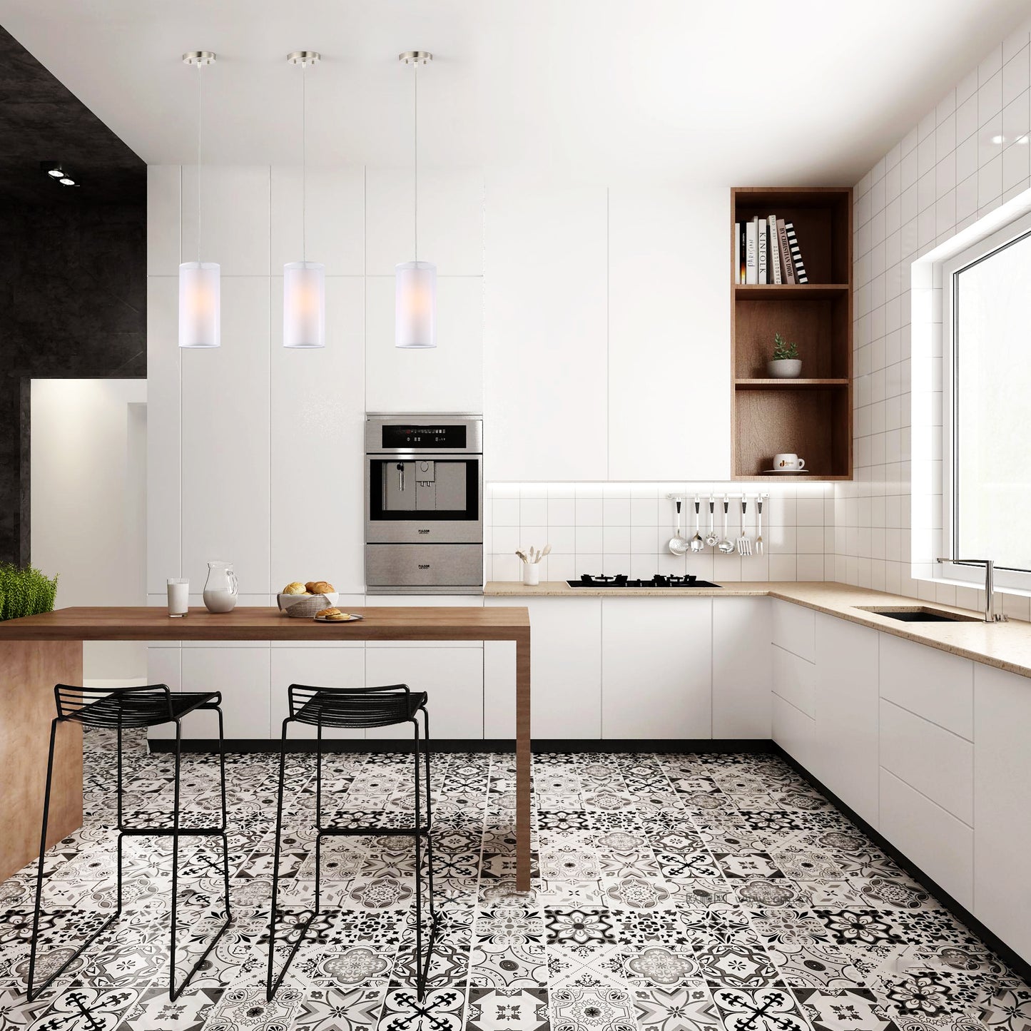 Medio White Inner Pendant | White