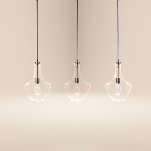 Modena 3-Light Island Light | Modern Bronze/Clear