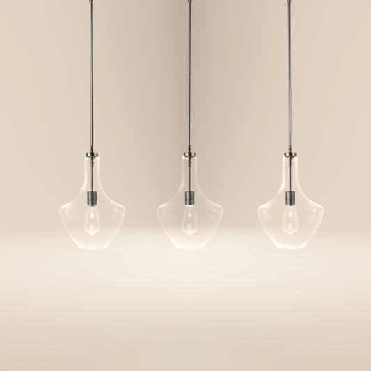 Modena 3-Light Island Light | Modern Bronze/Clear