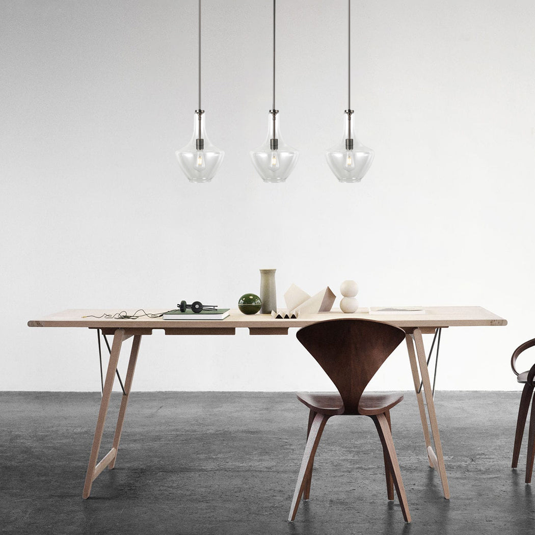 Modena 3-Light Island Light | Modern Bronze/Clear 