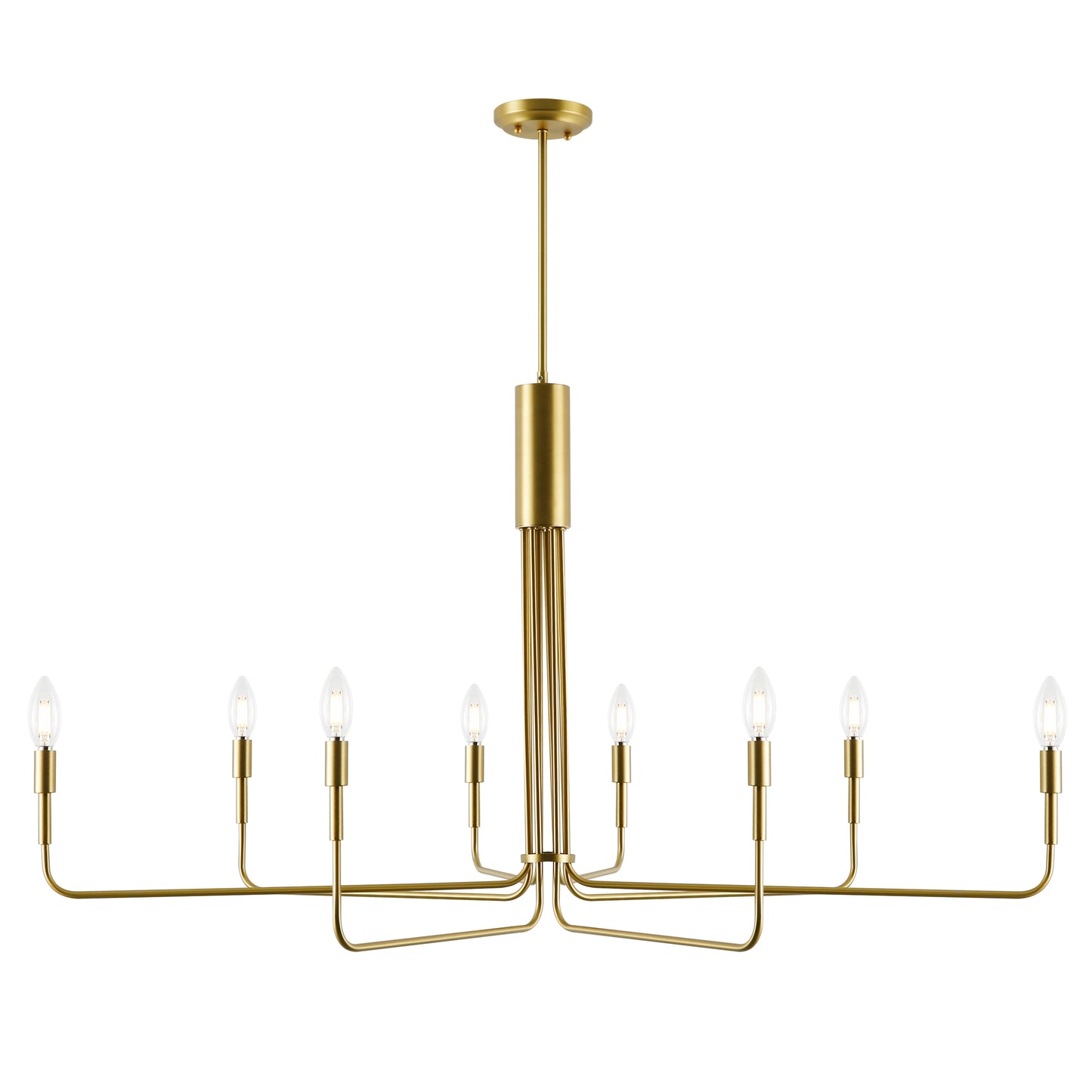 Bella 8-Light Chandelier | Brushed Brass