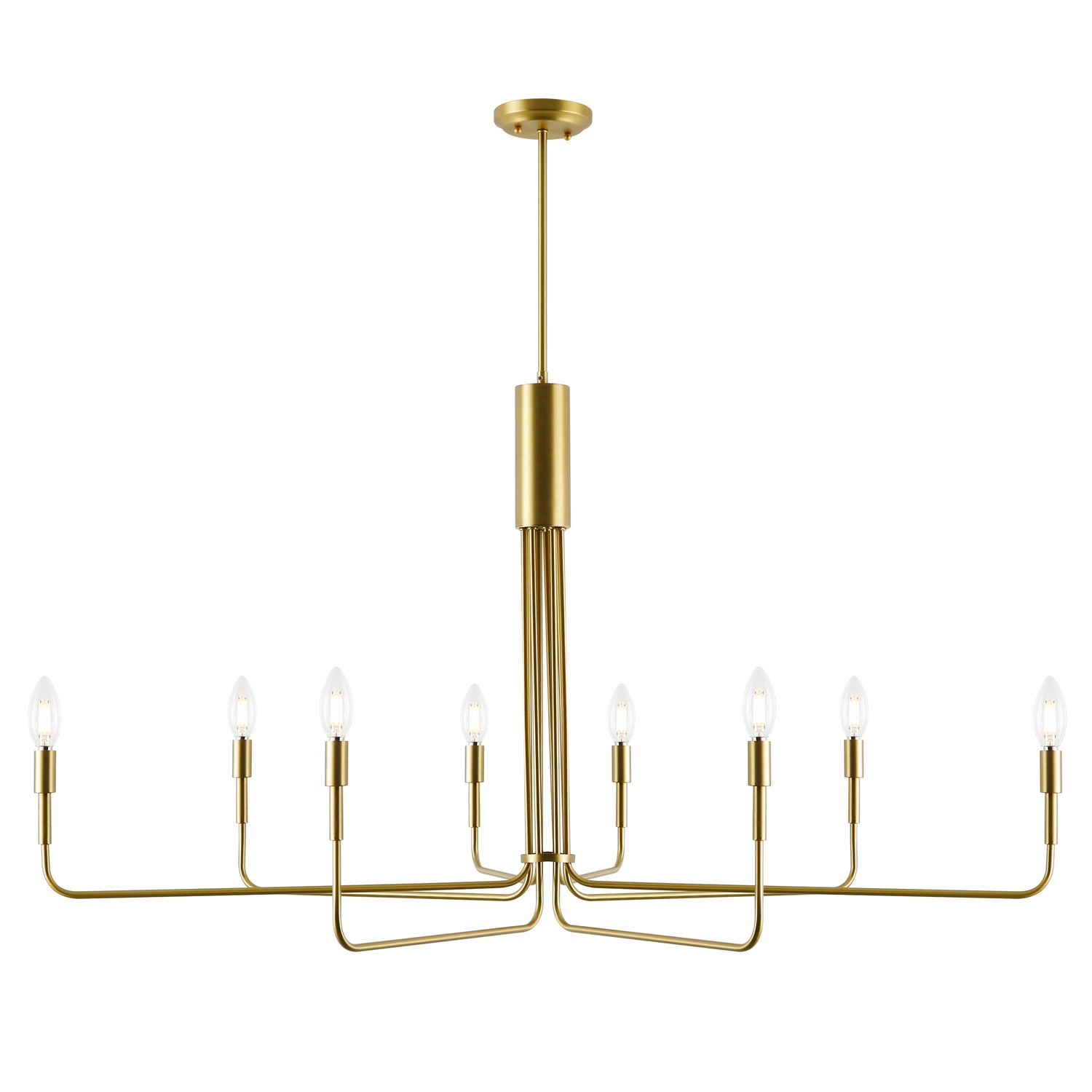 Bella 8-Light Chandelier | Brushed Brass 