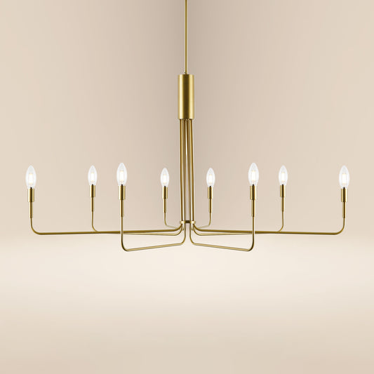 Bella 8-Light Chandelier | Brushed Brass