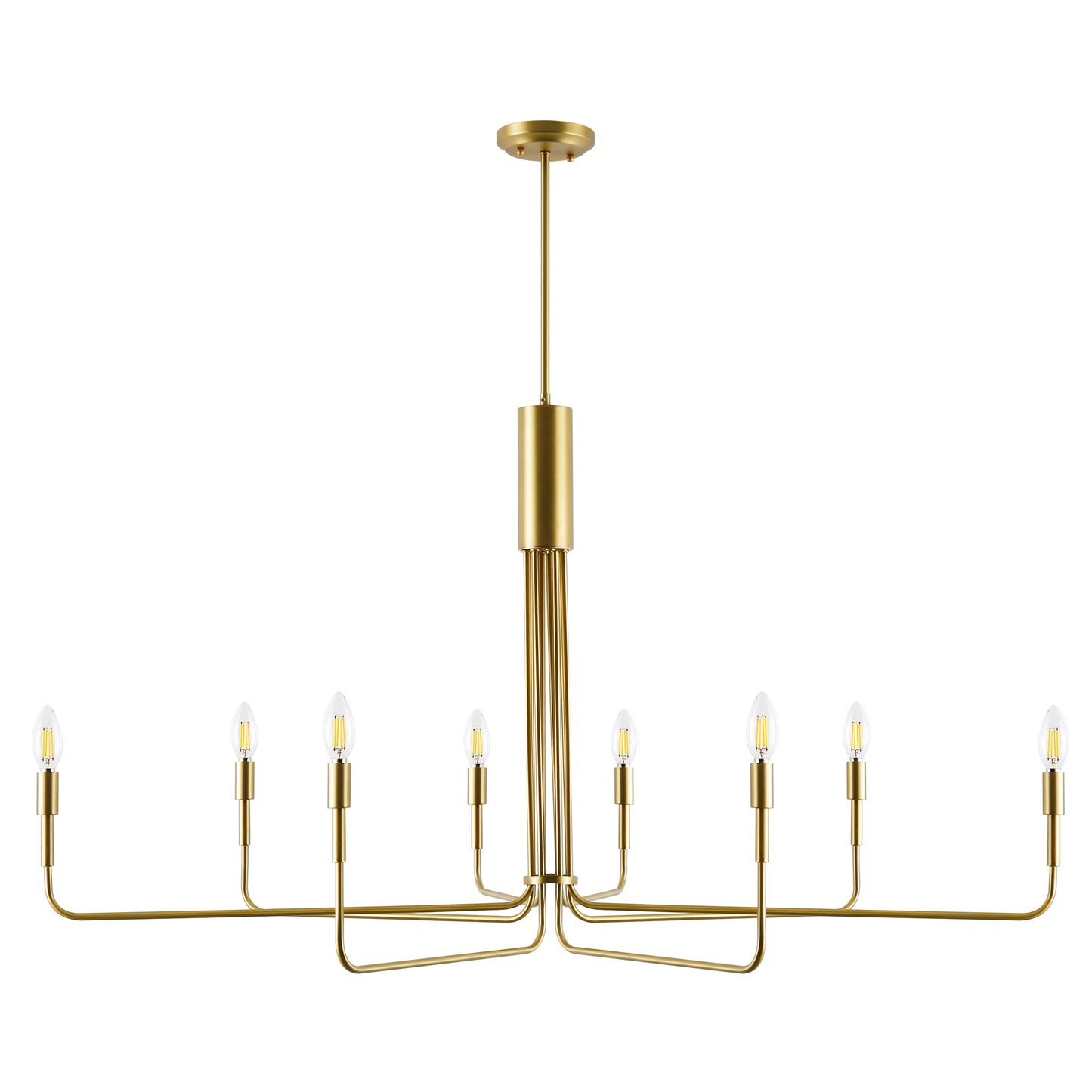 Bella 8-Light Chandelier | Brushed Brass