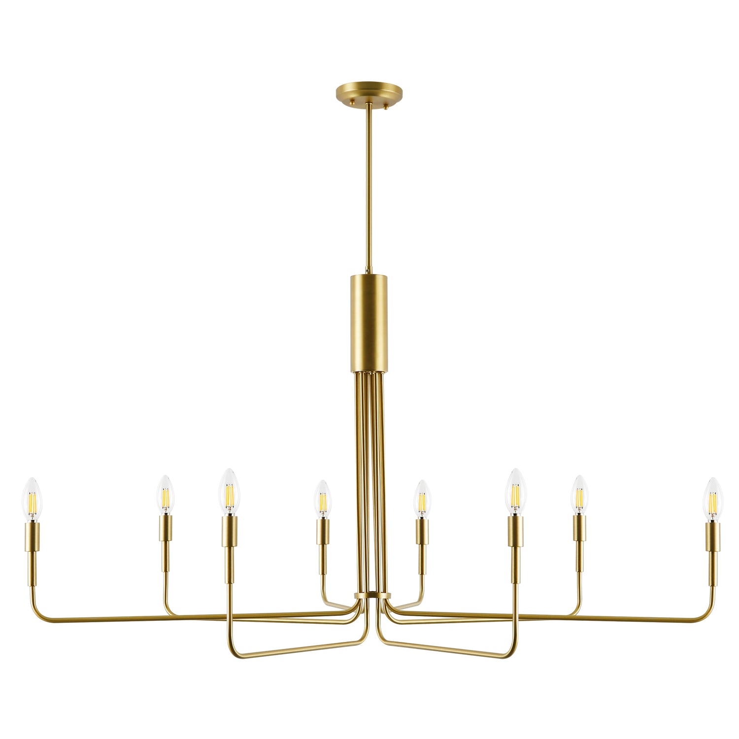 Bella 8-Light Chandelier | Brushed Brass 