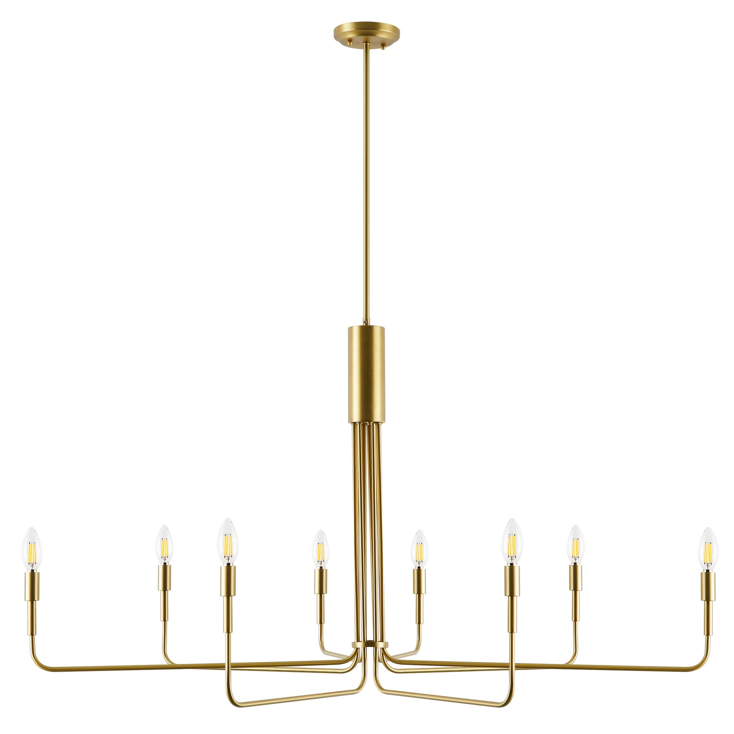 Bella 8-Light Chandelier | Brushed Brass