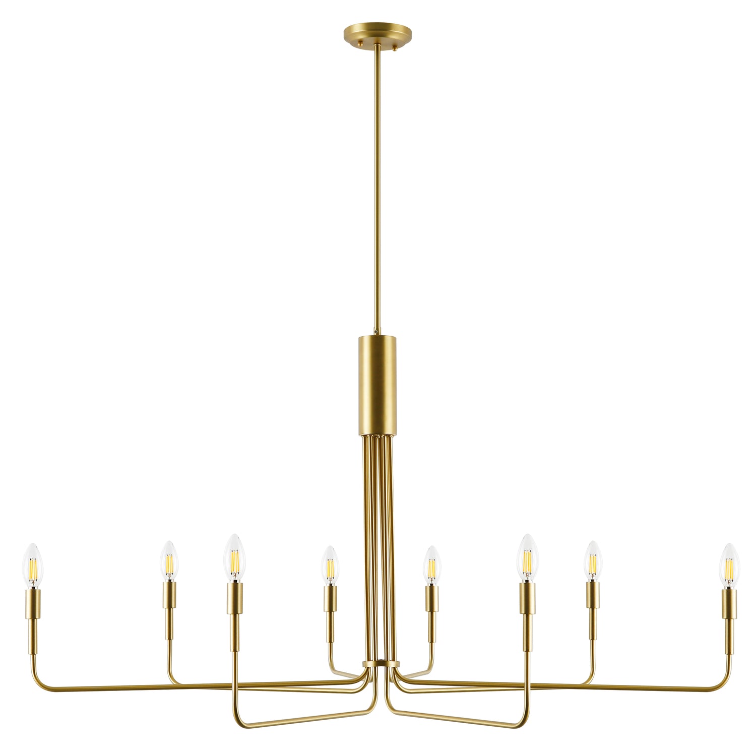 Bella 8-Light Chandelier | Brushed Brass 