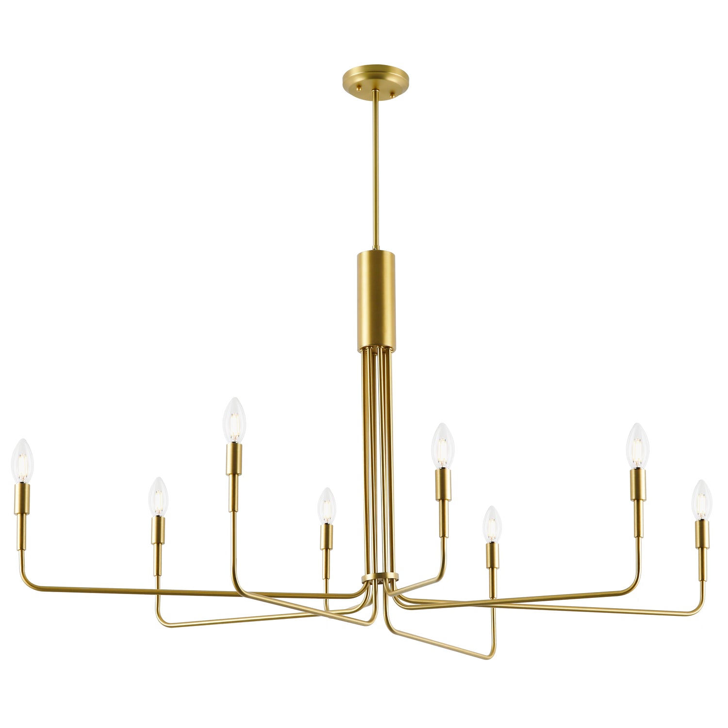 Bella 8-Light Chandelier | Brushed Brass 
