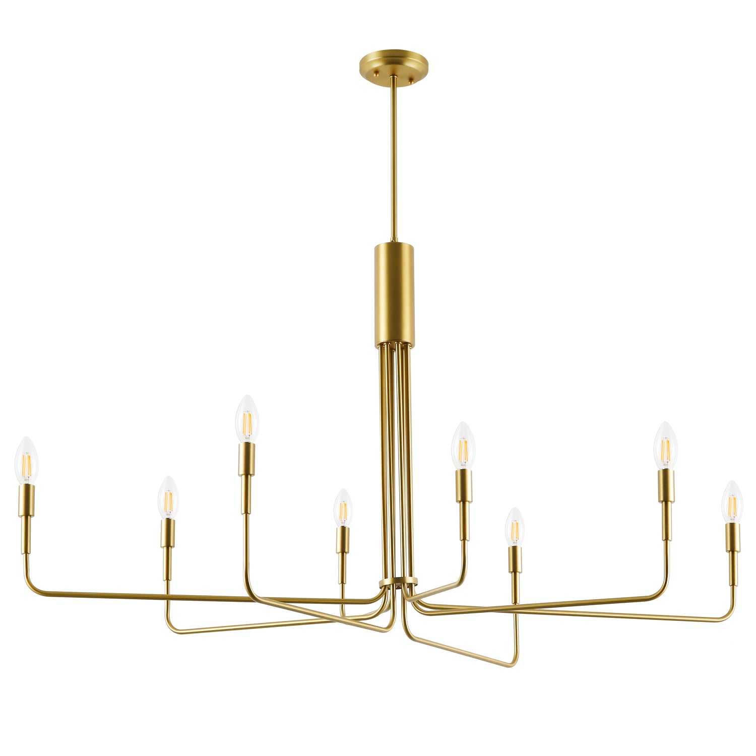Bella 8-Light Chandelier | Brushed Brass 