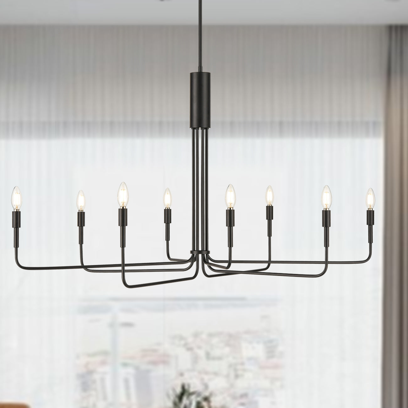 Bella 8-Light Chandelier | Black lifestyle_image
