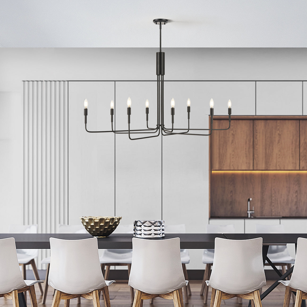 Bella 8-Light Chandelier | Black 