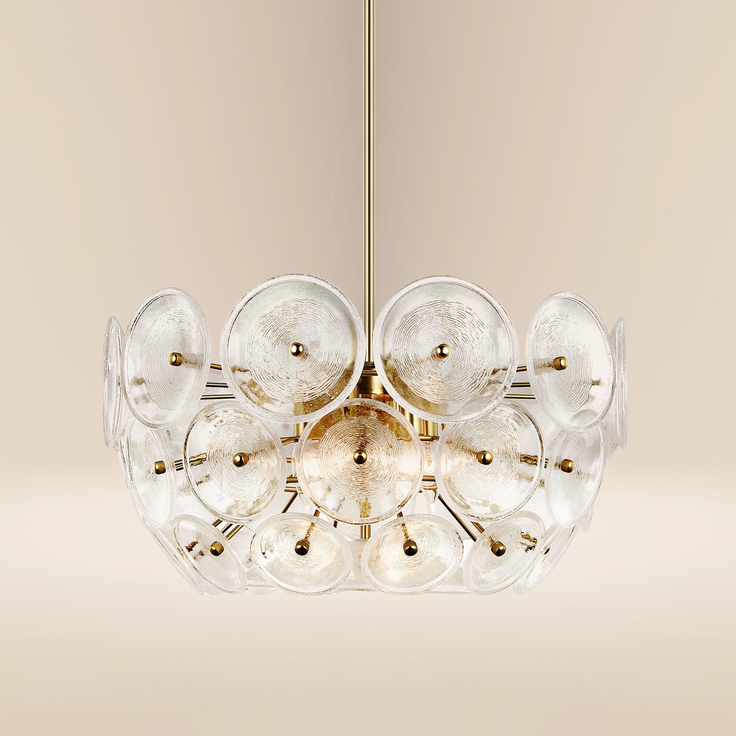 Chambery 6-Light Chandelier | Brushed Brass/Clear