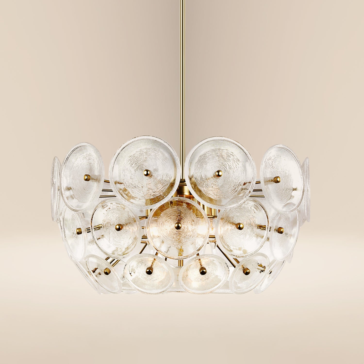 Chambery 6-Light Chandelier | Brushed Brass/Clear 
