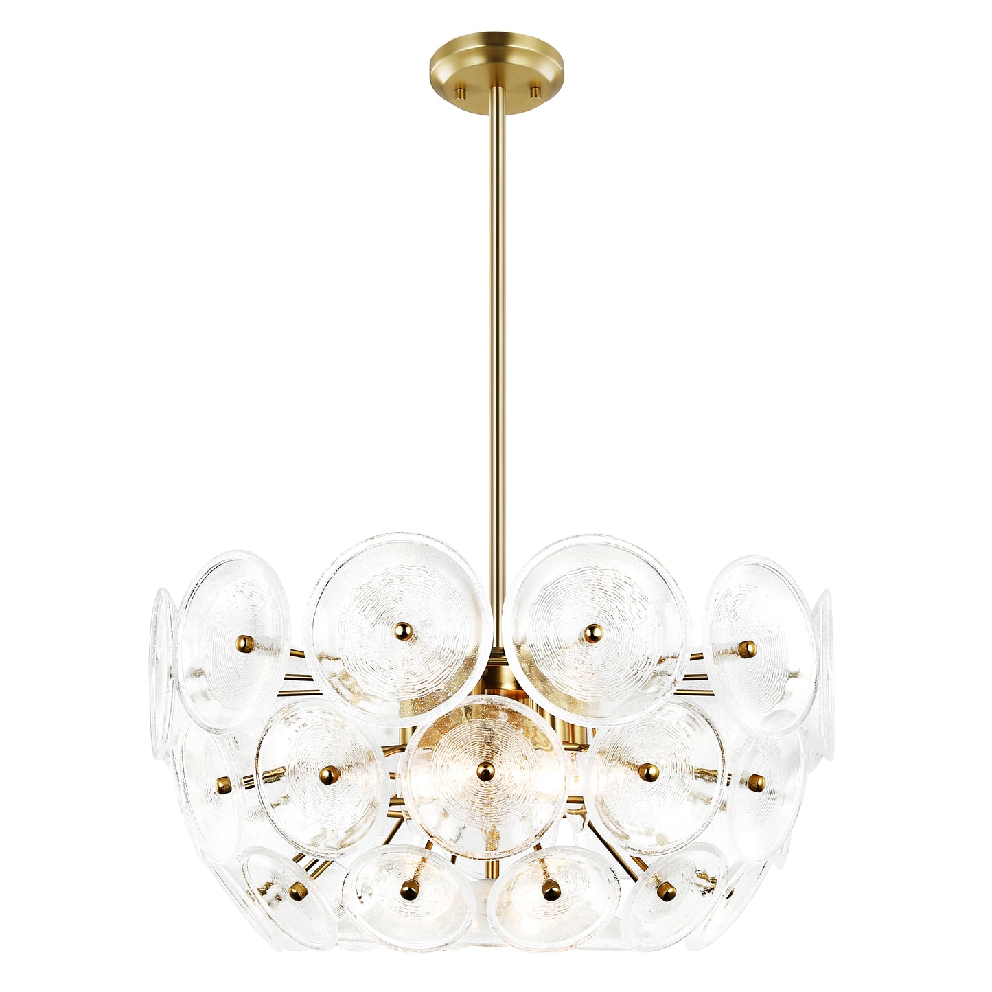 Chambery 6-Light Chandelier | Brushed Brass/Clear
