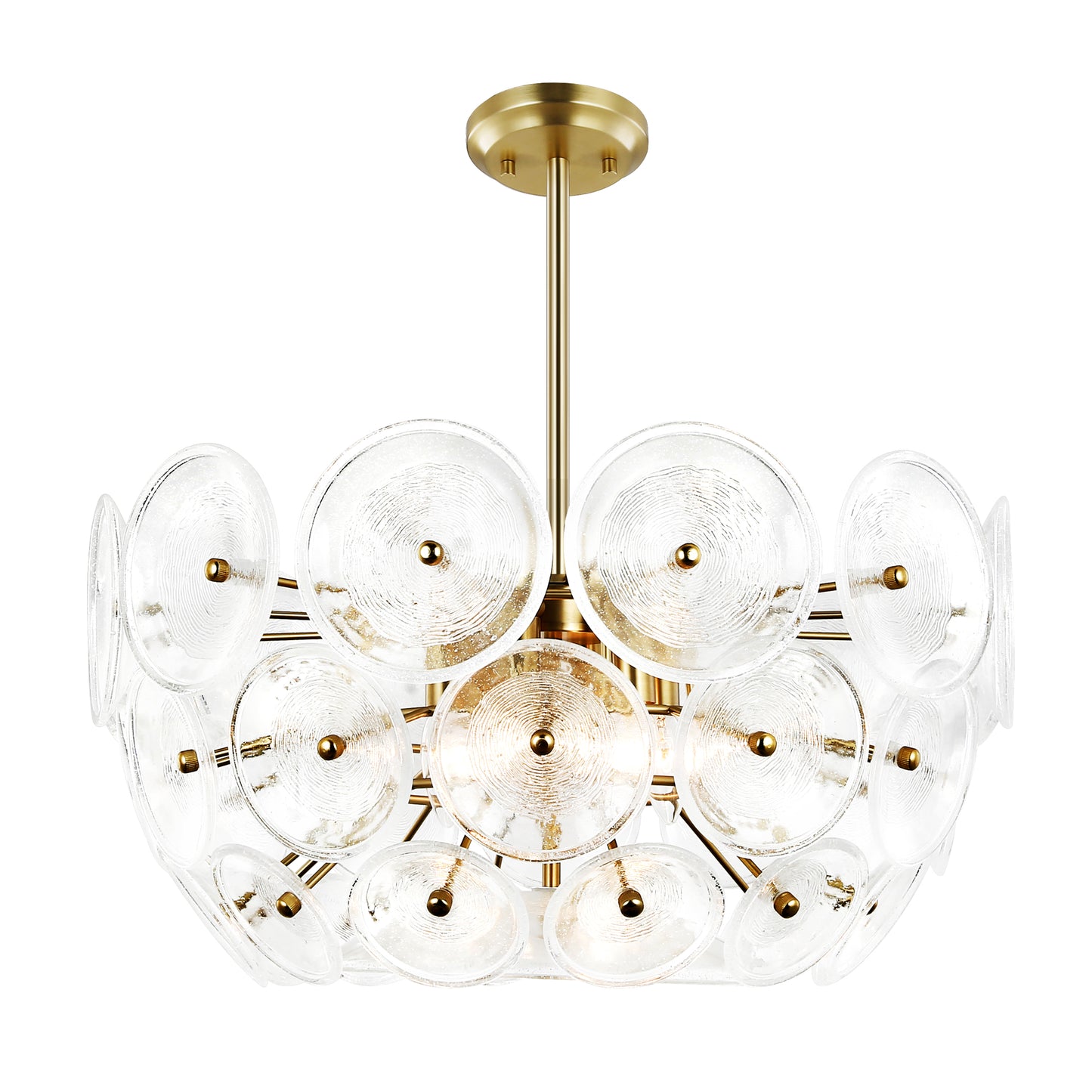 Chambery 6-Light Chandelier | Brushed Brass/Clear